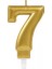 Parti Aksesuar Parti Malzemeleri 7 Rakam Mum Gold Renk 1