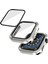 Çift Sıra Elmas Pc + Temperli Cam Saat Kılıf Apple Watch Serisi 6 & Se & 5 & 4 40 mm. (Gümüş) (Yurt Dışından) 3