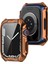 Rhombus Kemer Matkap + Temperli Film Tümleşik Kılıf Apple Watch Series 7 41 mm. (Gül Altın) (Yurt Dışından) 2