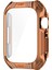 Rhombus Kemer Matkap + Temperli Film Tümleşik Kılıf Apple Watch Series 7 41 mm. (Gül Altın) (Yurt Dışından) 3