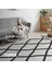 Ipek Mekik Halı Almond Antrasit Gri Zigzag Çizgili Kilim 2