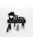 Home Siyah Metal Dekoratif Anahtar Askılığı - Pano Askılığı Home Yazılı Dekoratif Anahtarlık 2