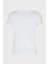 Logolu Slim Fit Bisiklet Yaka T Shirt Bayan T Shirt 3RTT02 Tjkuz 1100 4