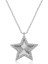 925 Ayar Gümüş Fırfır Desenli Yıldız Kadın Gümüş Kolye 1