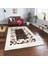 Krem Dana Derisi Patchwork Halı 80 x 150 cm 5