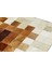 Krem & Kahverengi Doğal Dana Derisi Patchwork Halı 120 x 180 cm 3