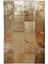 Bronz Varaklı Doğal Dana Derisi Patchwork Halı 240 x 340 cm 1