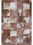 Gümüş Varaklı Dana Derisi Patchwork Halı 80 x 150 cm 1