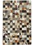 Siyah & Karamel Rengi Dana Derisi Patchwork Halı 80 x 150 cm 1