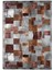 Mor & Gümüş Varaklı Dana Derisi Patchwork Halı 140 x 200 cm 1