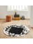 Siyah Beyaz Desenli Patchwork Dana Derisi 150 x 150 cm 2