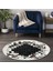 Siyah Beyaz Desenli Patchwork Dana Derisi 150 x 150 cm 4