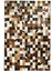 Çok Renkli Doğal Dana Derisi Patchwork Halı 80 x 150 cm 1