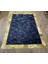 Gold Varaklı Lacivert Patchwork Doğal Deri Halı 140 x 200 cm 3