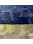 Gold Varaklı Lacivert Patchwork Doğal Deri Halı 240 x 340 cm 5