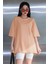 Somon Basic Düz Baskısız Oversize Salas Boyfriend Kadın T-Shirt 5