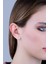 Gümüş Altın Yaldızlı Turkuaz Taşlı Sıkıştırmalı Kıkırdak Küpe Ear Cuff 1