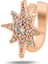 Gümüş Rose Zirkon Taşlı Sıkıştırmalı Kutup Yıldızı Kıkırdak Küpe Ear Cuff 1