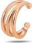 Gümüş Rose Sade Ear Cuff Kıkırdak Küpe 2