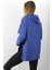Kapüşonlu Yan Yırtmaçlı Sweat Lacivert - 21R1178 5
