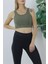 Beli Lastikli Crop Haki - LKS2907.022 3