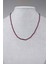 Lal (Granat) (Garnet) Taşı Küp Şekilli 2.5mm Kolye (Sabit Klipsli) 1
