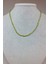 Peridot (Zebercet) Taşı 3mm 1000 Ayar Gümüş İpli Kolye (Klipsli) 1