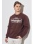 Regular Fit Normal Kesim Pamuk Bisiklet Yaka Bordo Sweatshirt10 2