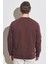 Regular Fit Normal Kesim Pamuk Bisiklet Yaka Bordo Sweatshirt10 5