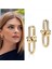 Altın Kaplama Kısa Ikili Blanca Gold Küpe 2