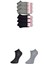 Siyah ve Gri Kadın Bilek Çorap 6 Çift 1