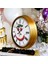 Gold Metal Çerçeveli Ofis Salon Mutfak Aşçı Duvar Saati 40 cm K2 5