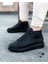 Bağcıklı Sneakers Yarım Bilek Bot Kömür Topuk Boyu 3 cm 1