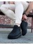 Bağcıklı Sneakers Yarım Bilek Bot Kömür Topuk Boyu 3 cm 2