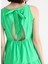 Bisiklet Yaka Düz Yeşil Midi Kadın Elbise Resort-Y 4