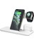 4 In 1 Katlanabilir Çift Koltuk 15 W Qı Kablosuz iphone Şarj Cihazı Samsung Apple Izle Kulaklık Için Hızlı Şarj Dock Istasyonu (Yurt Dışından) 1