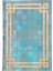Turkuaz Varaklı Dana Derisi Patchwork Halı 120 x 180 cm 1