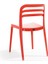 Aspen Bahçe Balkon Renkli Sandalye Kırmızı 6'lı Set 3