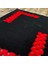 Siyah Kırmızı Peluş Halı 120 x 180 cm 3