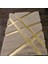 Krem Gold Bordürlü Peluş Halı 80 x 150 cm 2