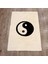 Krem ve Beyaz Renk Ying Yang Peluş Halı 80 x 150 cm - Krem 2