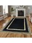 Siyah Gold Bordürlü Peluş Halı 240 x 340 cm 3