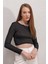 0444 Crop Zincirli Bluz - D.siyah 5
