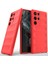 Samsung Galaxy S23 Ultra İçin Yumuşak Kauçuk Şok Emici Telefon Kılıfı - Kırmızı (Yurt Dışından) 1