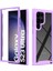 Samsung Galaxy S23 Ultra İçin Hibrit Bumper Tam Koruma Telefon Kılıfı - Mor (Yurt Dışından) 1