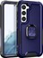 Samsung Galaxy S23+ İçin Yüzük Stand Silikon Sert Pc Tampon Telefon Kılıfı - Lacivert (Yurt Dışından) 1