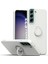 Samsung Galaxy S23 İçin İnce Silikon Yüzük Stand Telefon Kılıfı - Beyaz (Yurt Dışından) 1