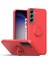 Samsung Galaxy S23 İçin İnce Silikon Yüzük Stand Telefon Kılıfı - Kırmızı (Yurt Dışından) 1