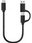 USB USB C Kablosu 2 1 USB 3.0 USB A/c C Hızlı Şarj 10GBPS Veri Senkronizasyonu - Siyah (Yurt Dışından) 1