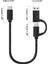 USB USB C Kablosu 2 1 USB 3.0 USB A/c C Hızlı Şarj 10GBPS Veri Senkronizasyonu - Siyah (Yurt Dışından) 5